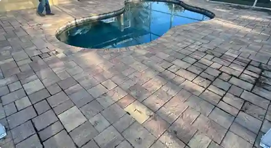 Clean and sealed concrete driveway with protective finish after sealing in Sarasota County, Florida